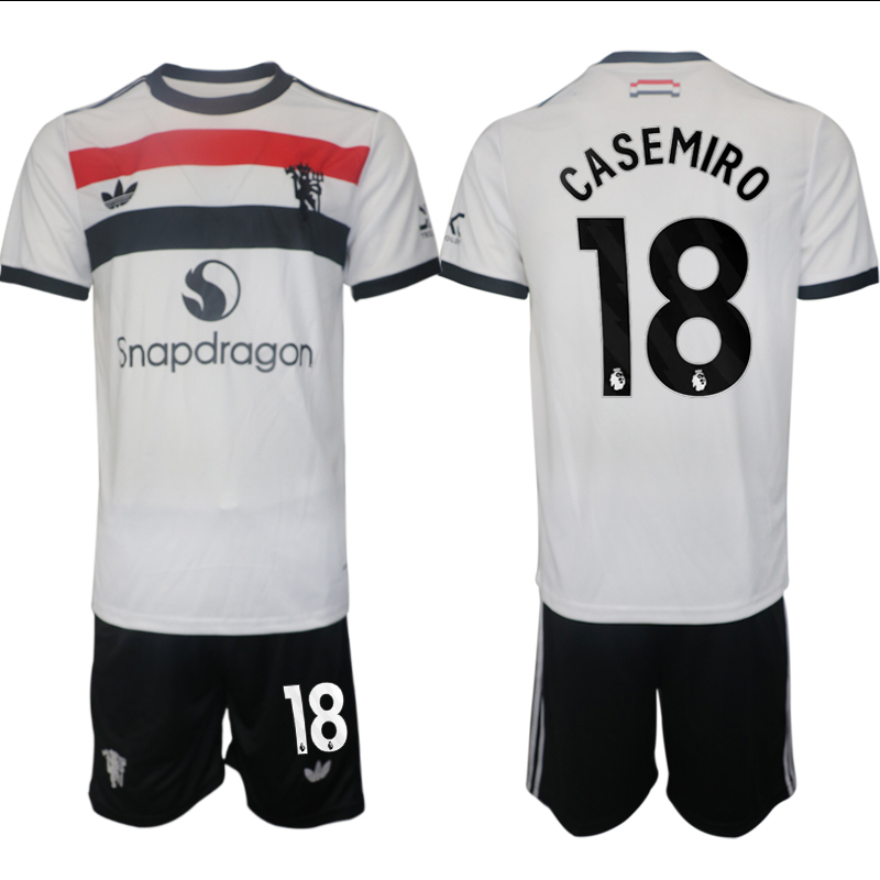 Men 2024-2025 Club Manchester United away white #18 Soccer Jersey